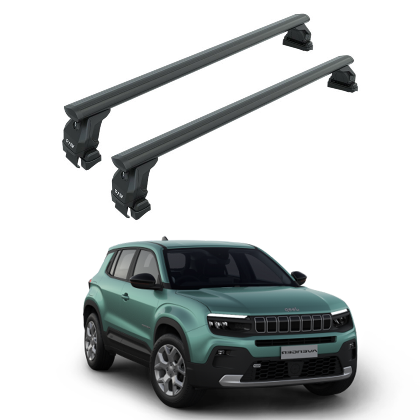 For Jeep Avenger 2022-2025 Roof Rack Cross Bars Normal Roof Alu Black For Jeep Avenger 2022-2025 Roof Rack Cross Bars Normal Roof Alu Black